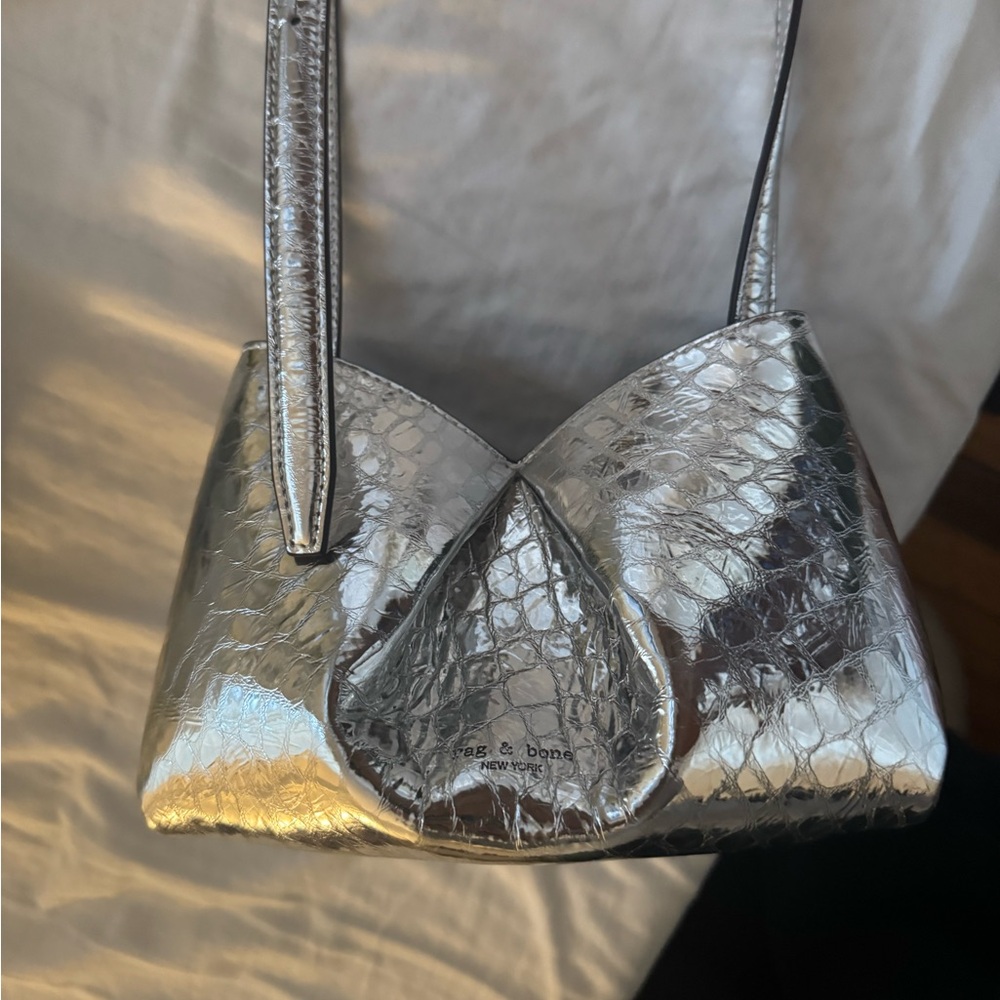 Rag & Bone Metallic Silver Shoulder Bag